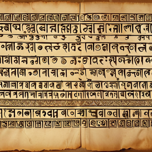 Home 15 **Ancient Bengali Script:** "Illustration of ancient Bengali script evolving from Brahmi script, showcasing its transition through Gupta and Kutila scripts. Include examples of characters representing early Bengali sounds, in a style reminiscent of historical manuscripts. High detail, sepia tones."