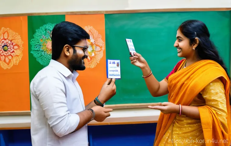 국어 지도에서의 게임 활용 사례 - **"Bengali Grammar Quest" Game Session:** A vibrant and dynamic illustration of two children, approx...