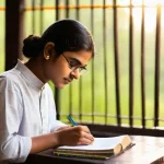 Home 16 국어 어법 문제 풀이 - **Prompt:** A young adult, around 20-25 years old, of Bengali ethnicity, is seated at a well-lit woo...