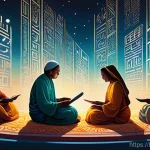 Home 15 국어와 철학의 관계 - **Prompt: "A vibrant, panoramic illustration depicting diverse individuals from various cultures and...