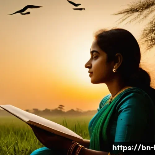 Home 25 국어 어휘 교육에서의 연상 학습법 - **Prompt: Bengali Word Visual Association – 'Usha' (Dawn)**
A bright, serene outdoor scene at su...