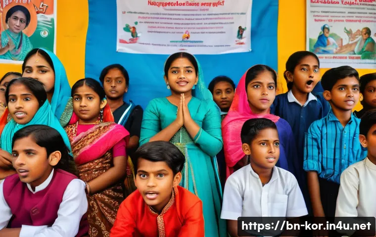 국어와 연극 교육의 접점 - A vibrant classroom scene in Bangladesh showing a diverse group of Bengali students actively perform...