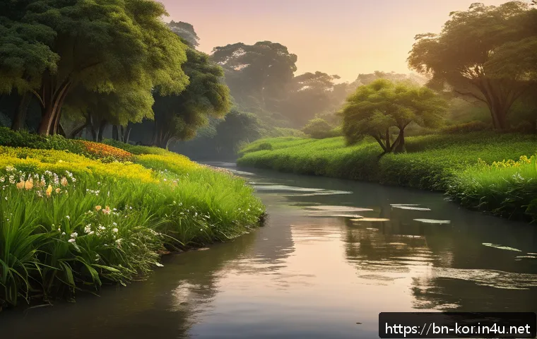 국어 작문에서의 상징과 은유 분석 - A serene twilight scene depicting the symbolic "dusk light" representing change and the passage of l...